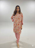 PINK CREPE CHOGA SET