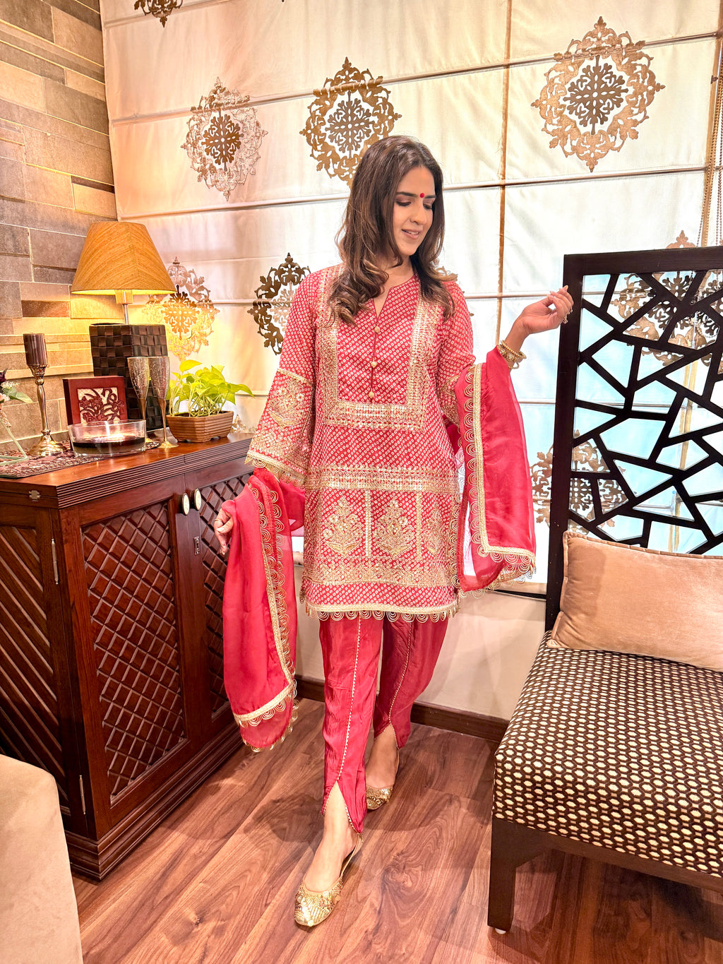 CARROT DUPATTA SET