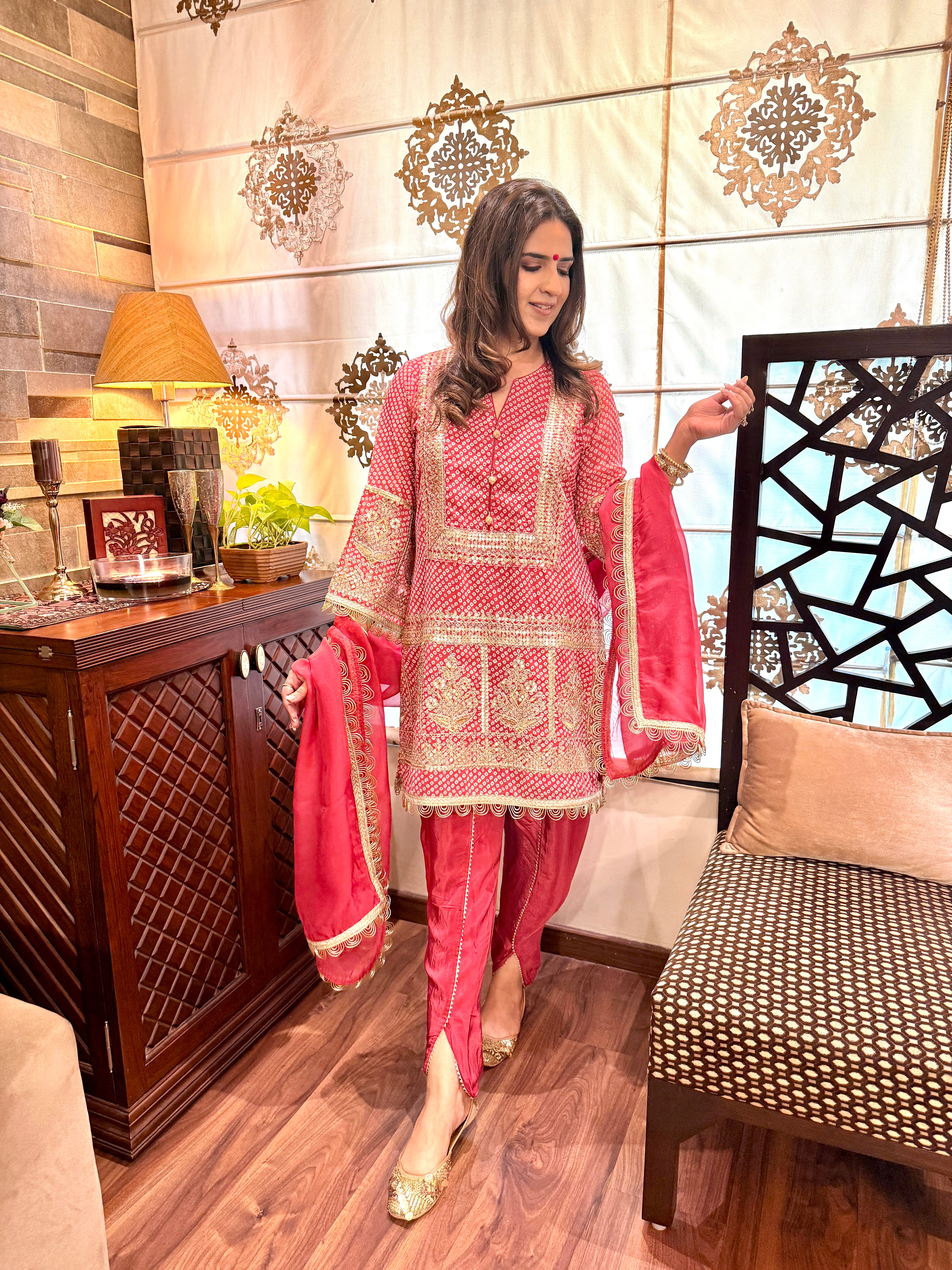 CARROT DUPATTA SET