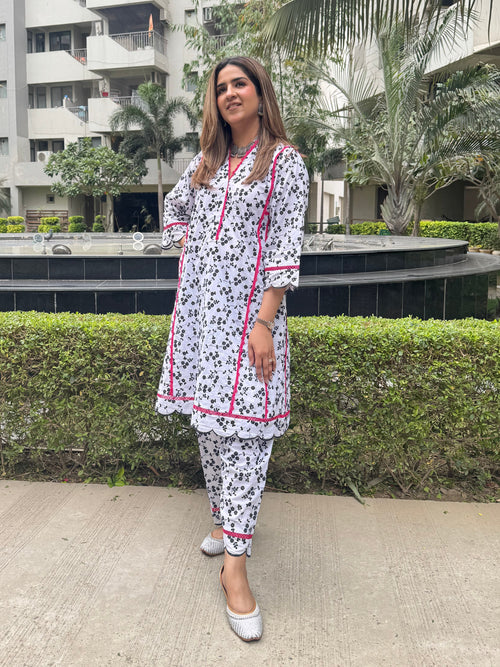 EMBROIDERED CHIKAN COTTON SET