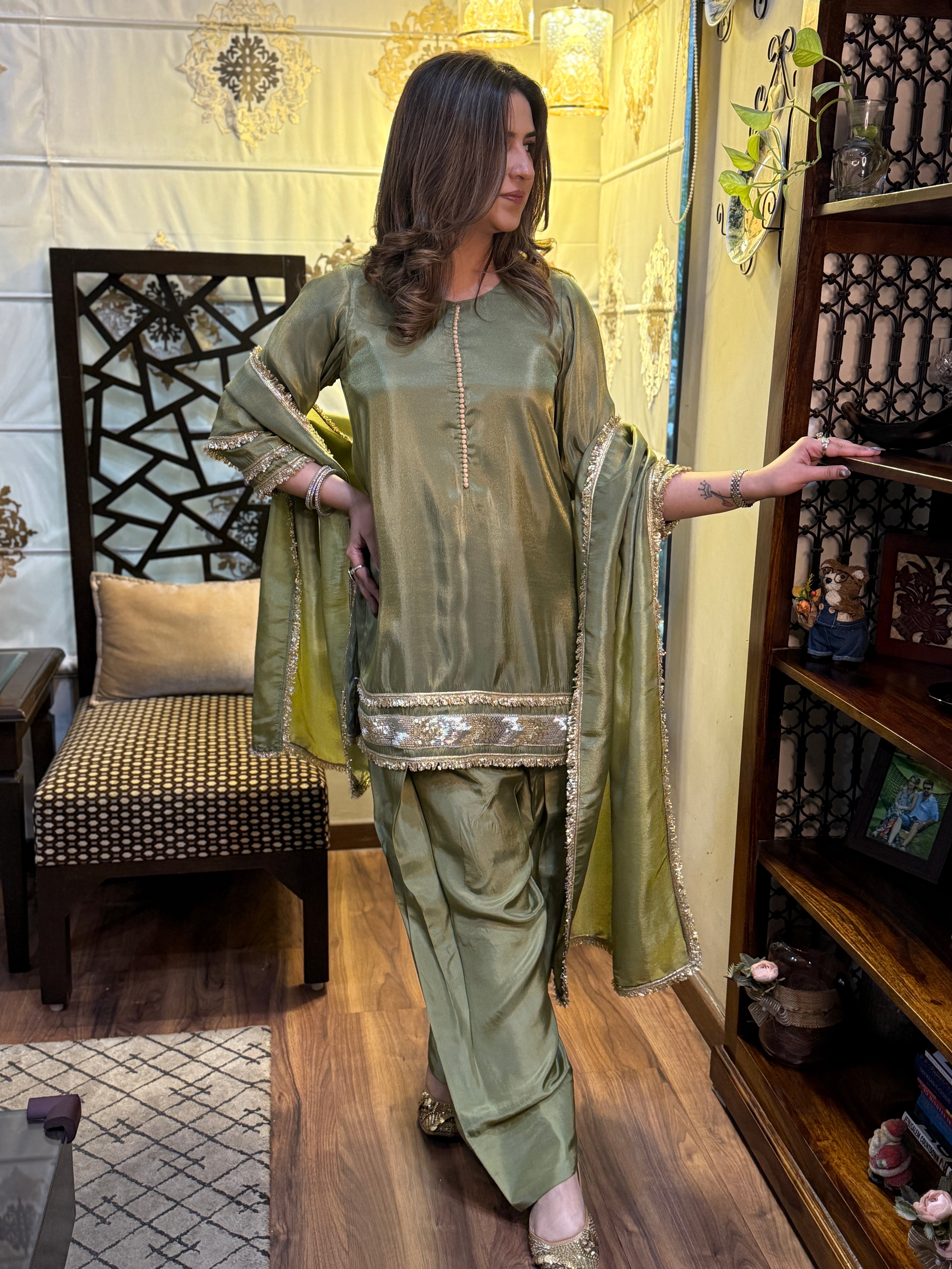 PISTACHIO GREEN FARSHI SET