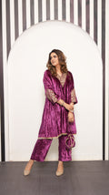 DEEP PLUM VELVET SET