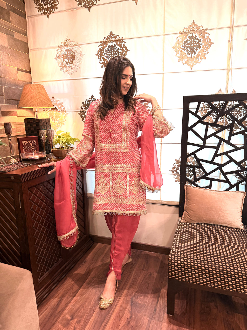 CARROT DUPATTA SET