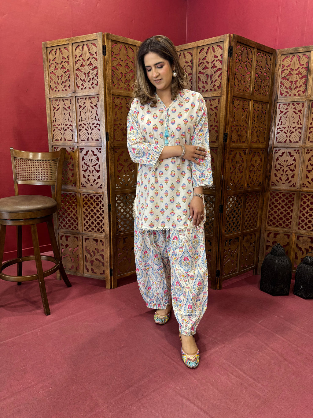 BALLOON SALWAR PRINT SET