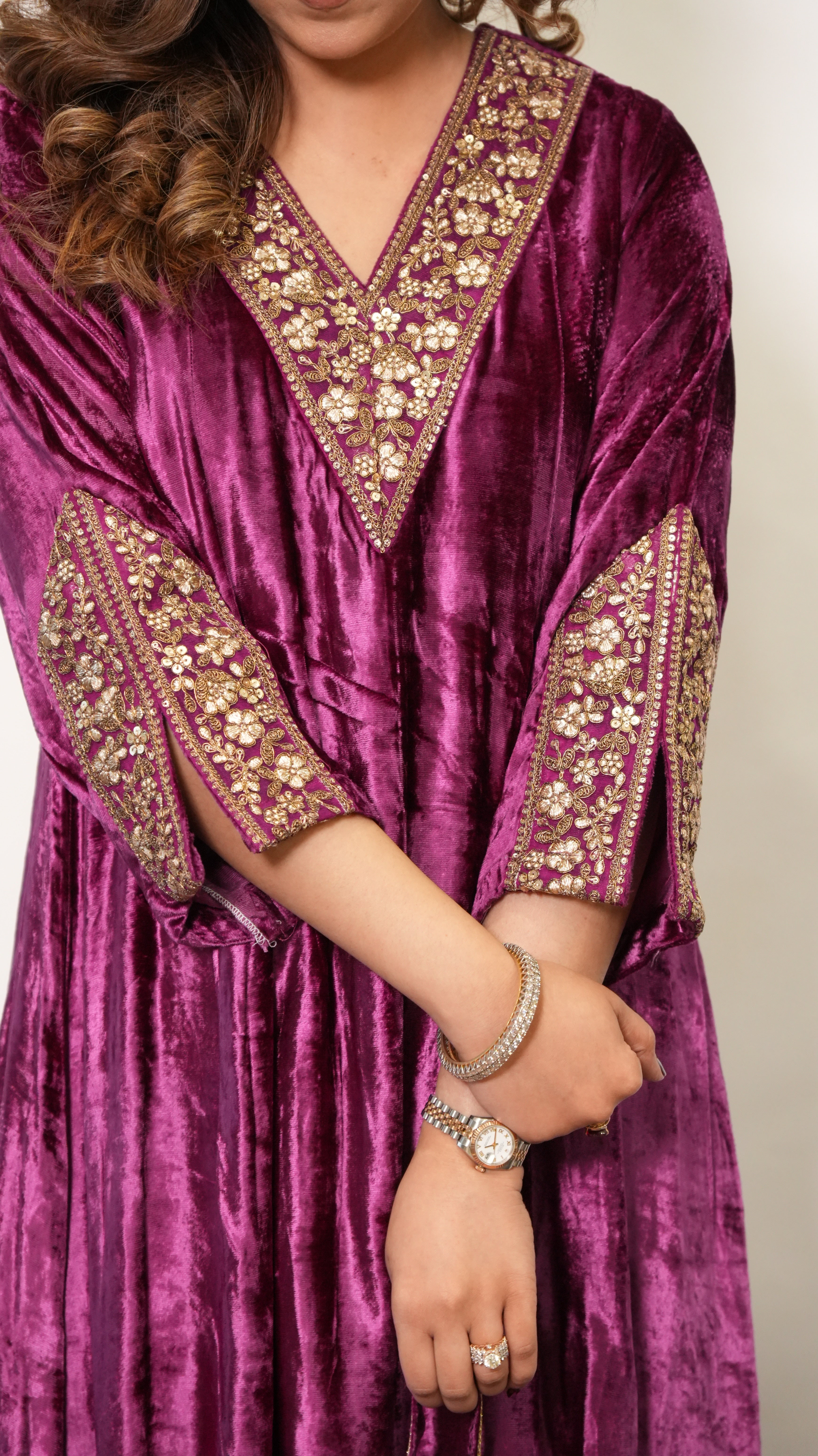 DEEP PLUM VELVET SET