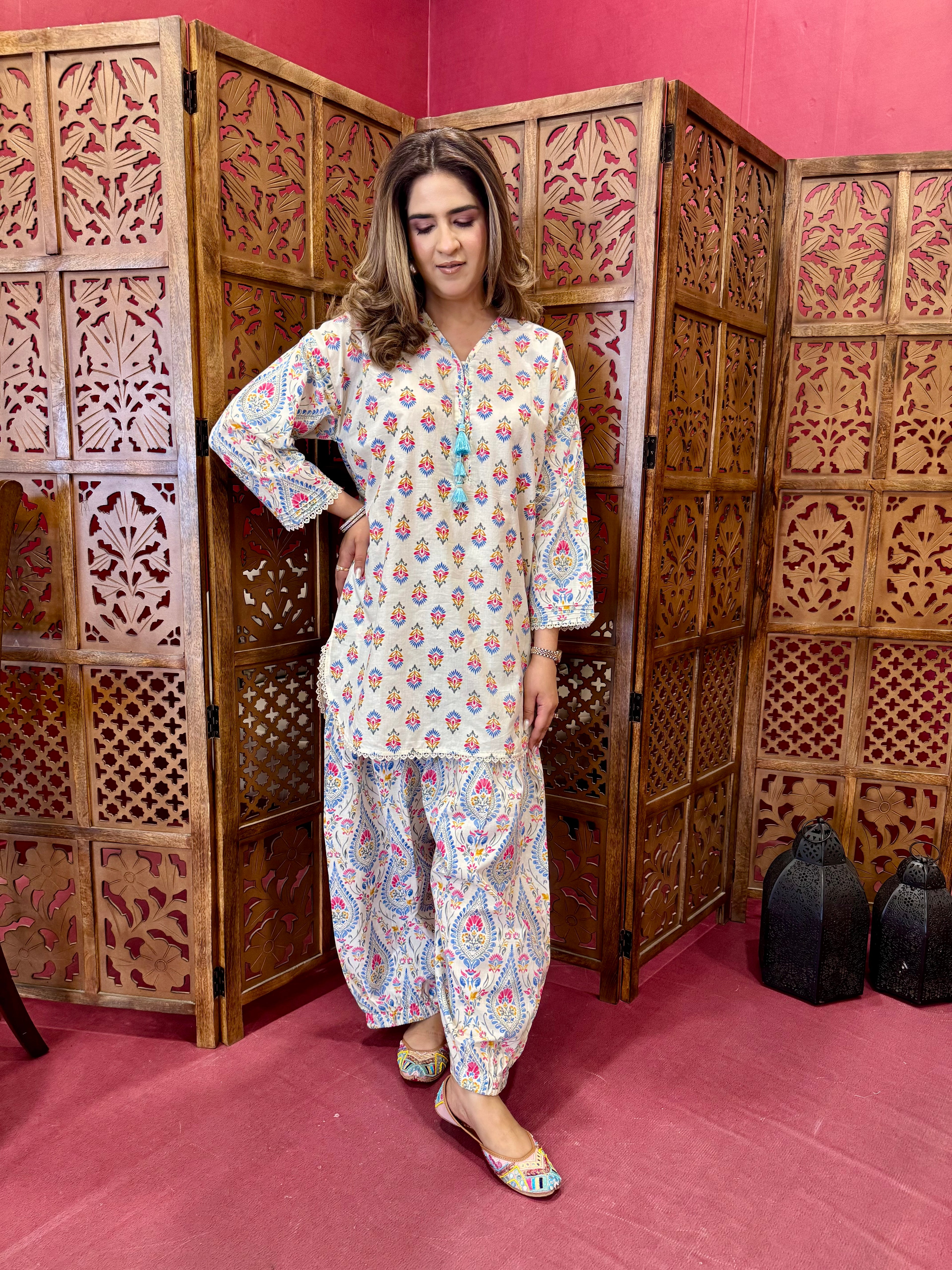 BALLOON SALWAR PRINT SET