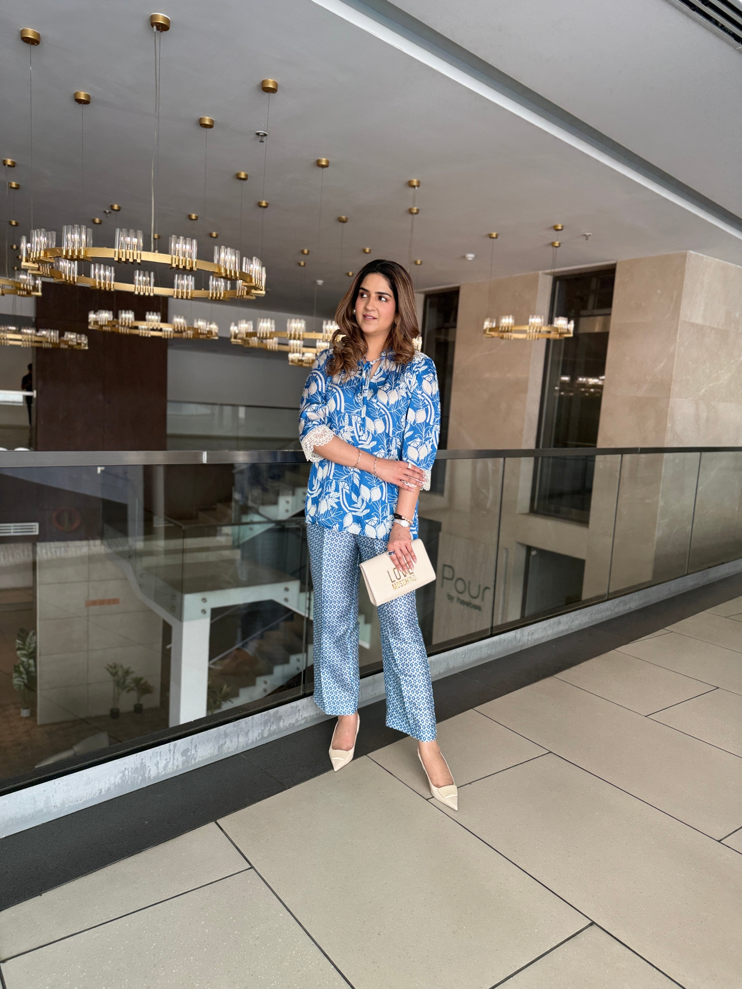 BLUE BLOOM COORD SET