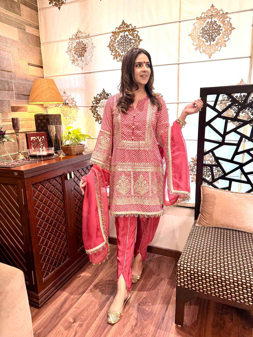 CARROT DUPATTA SET