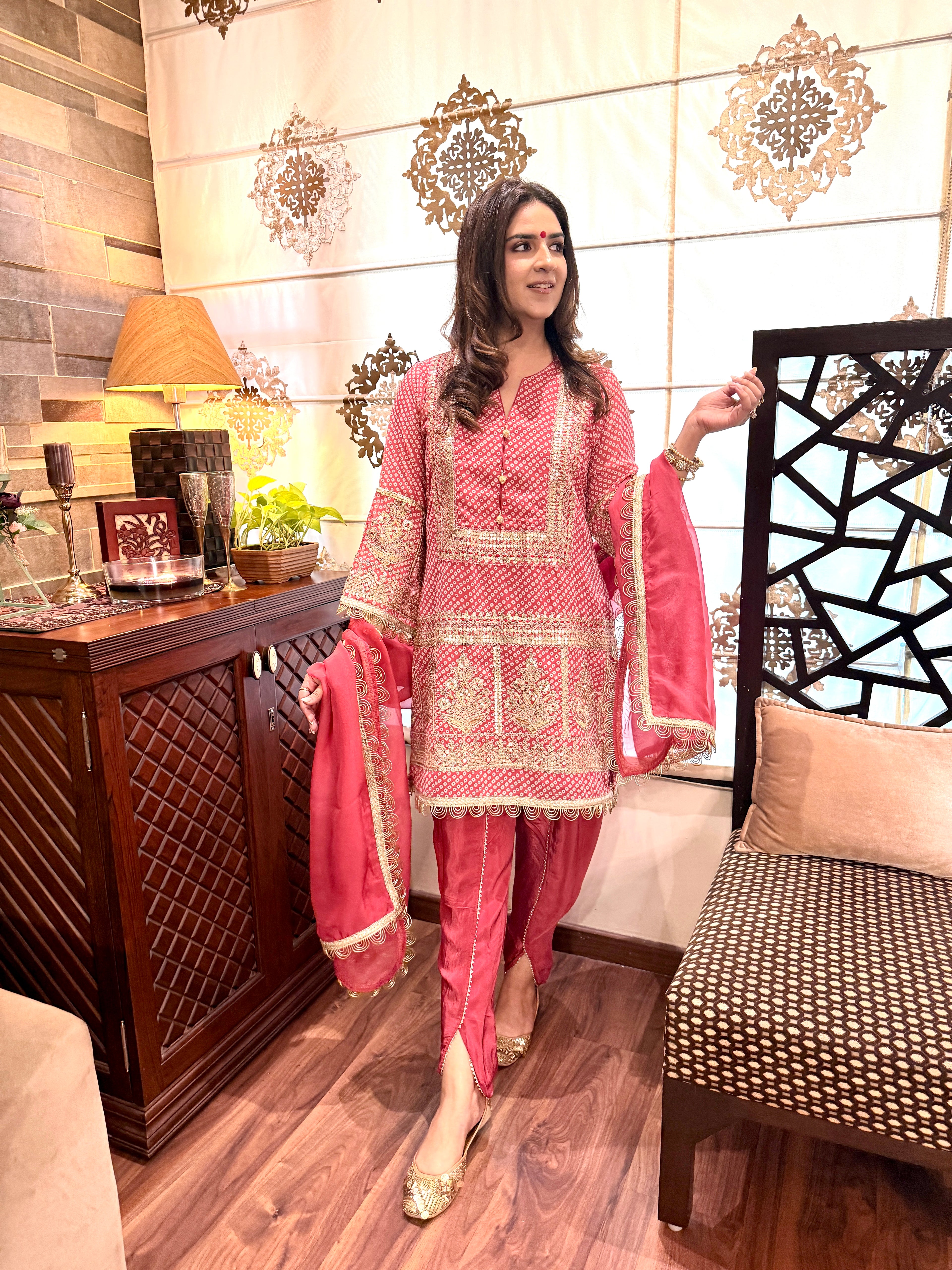 CARROT DUPATTA SET