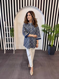 DENIM EMBROIDERED SET