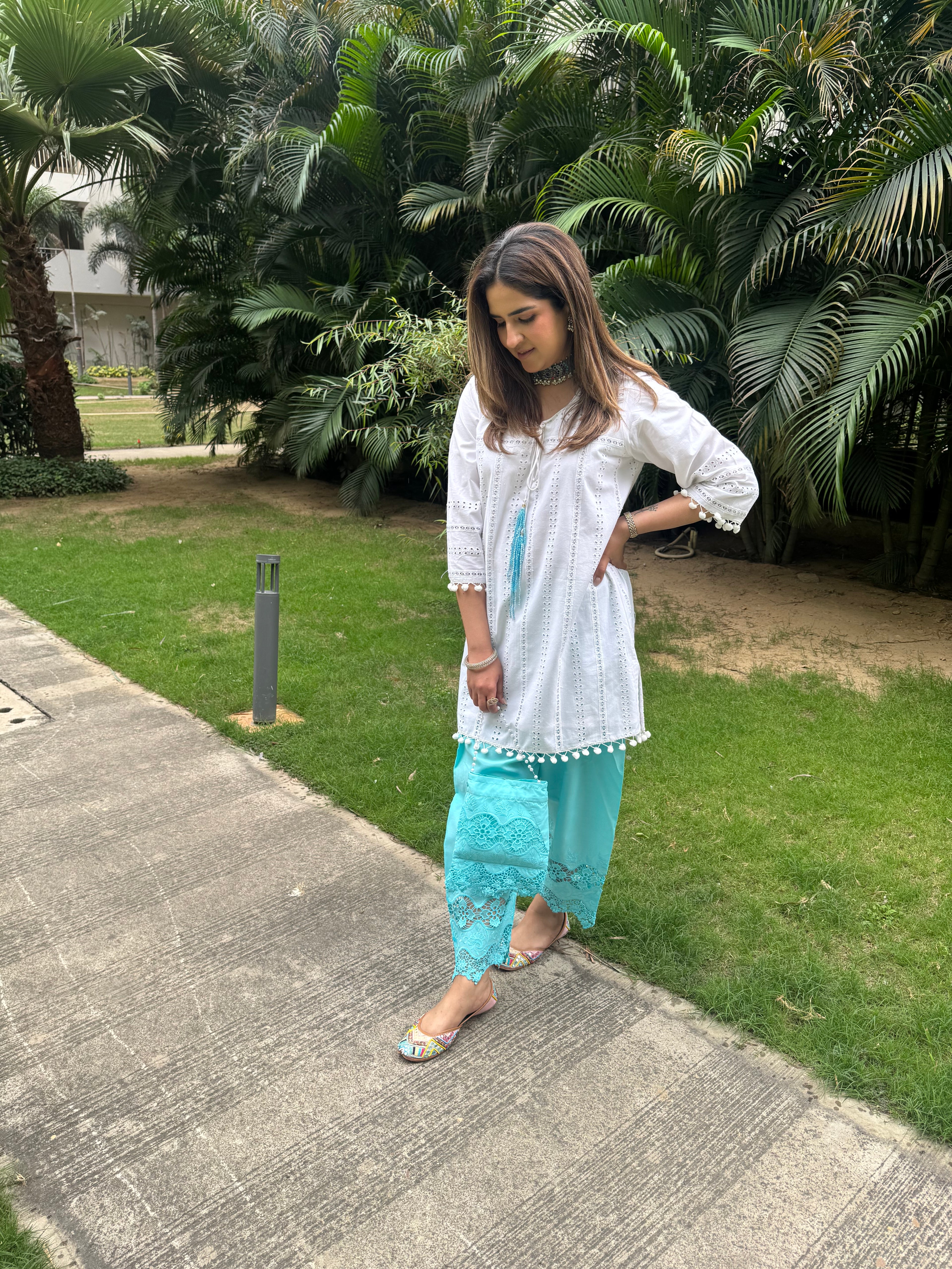 WHITE AQUA BLUE SET