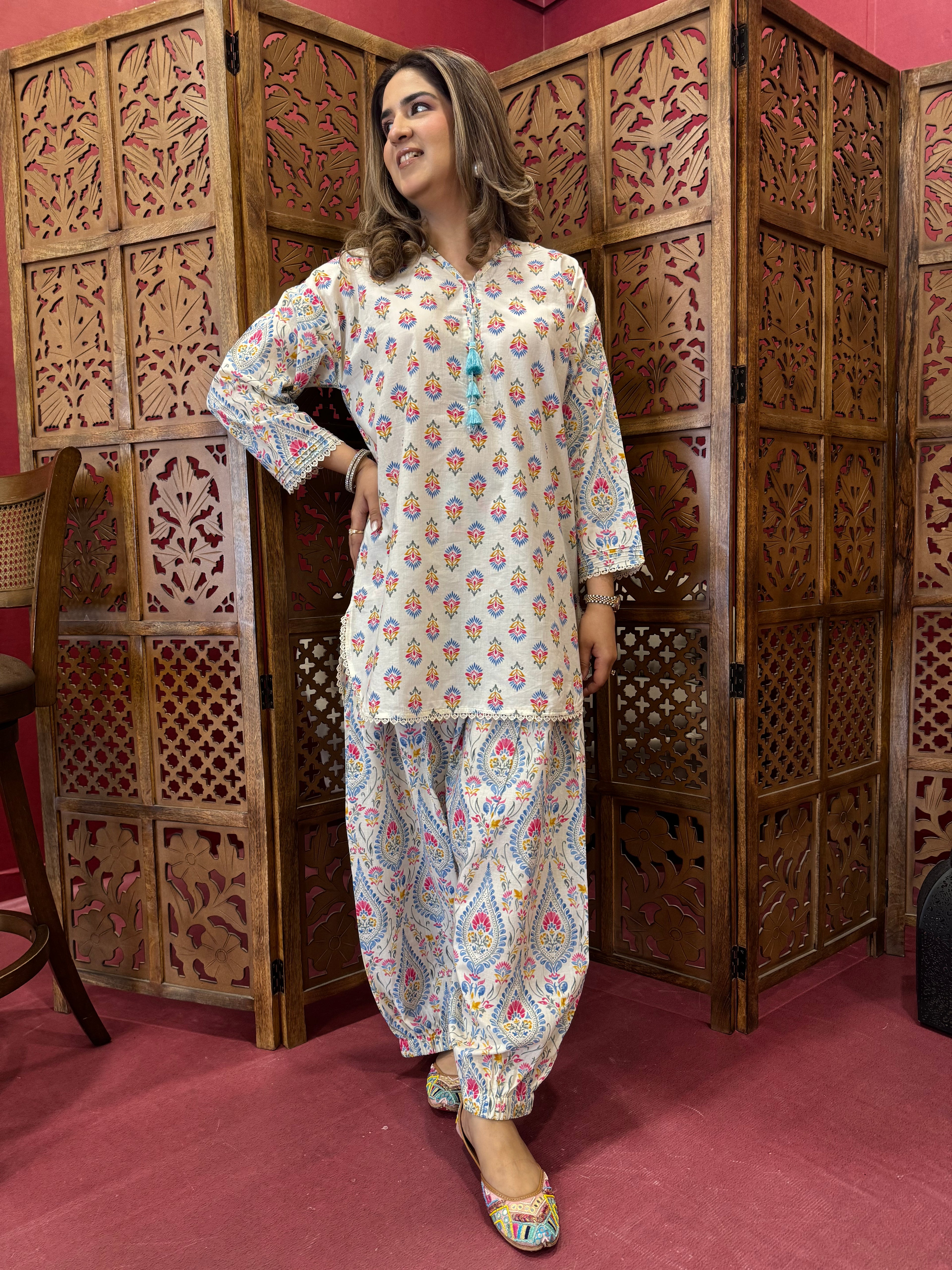 BALLOON SALWAR PRINT SET