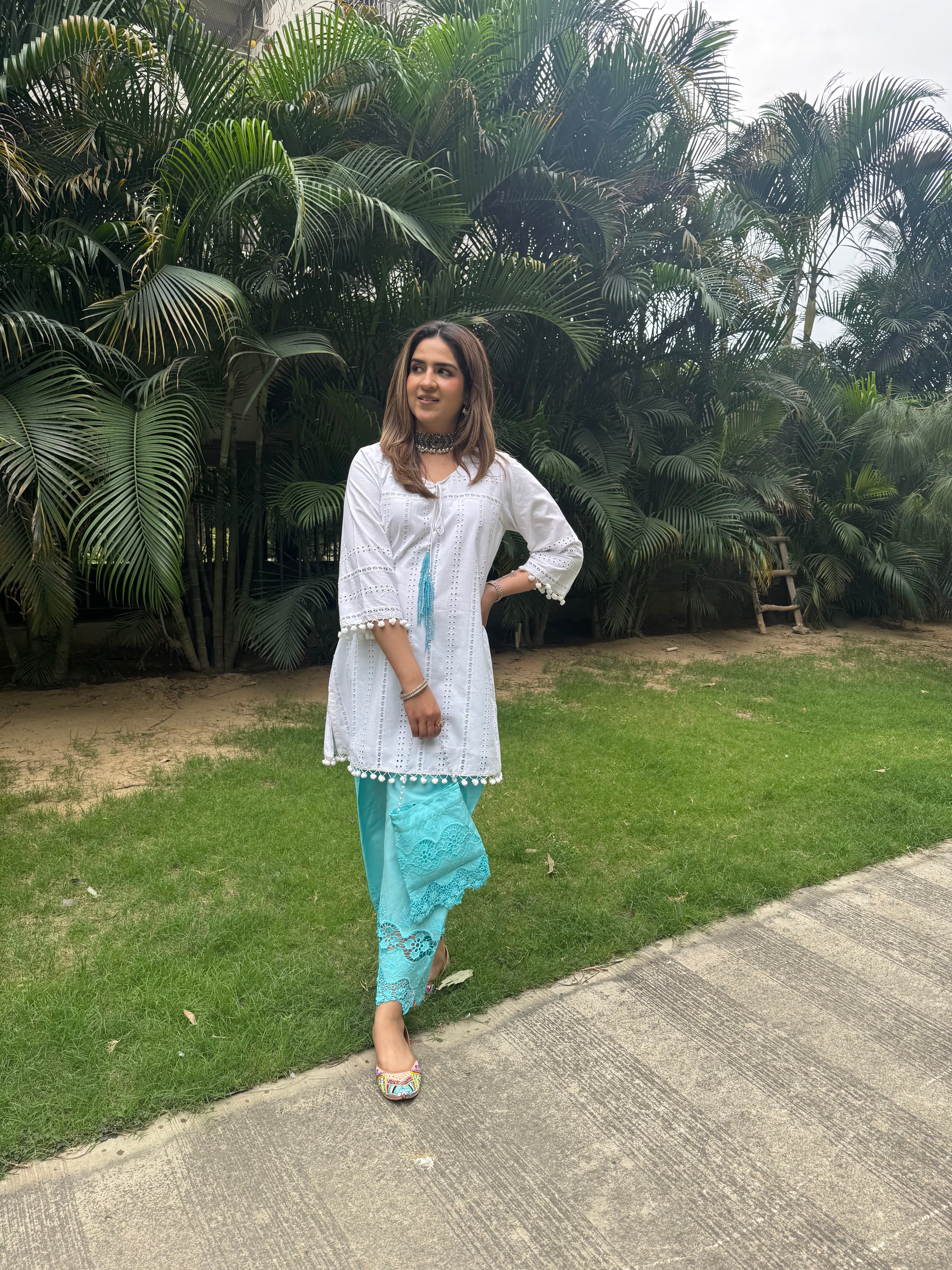WHITE AQUA BLUE SET