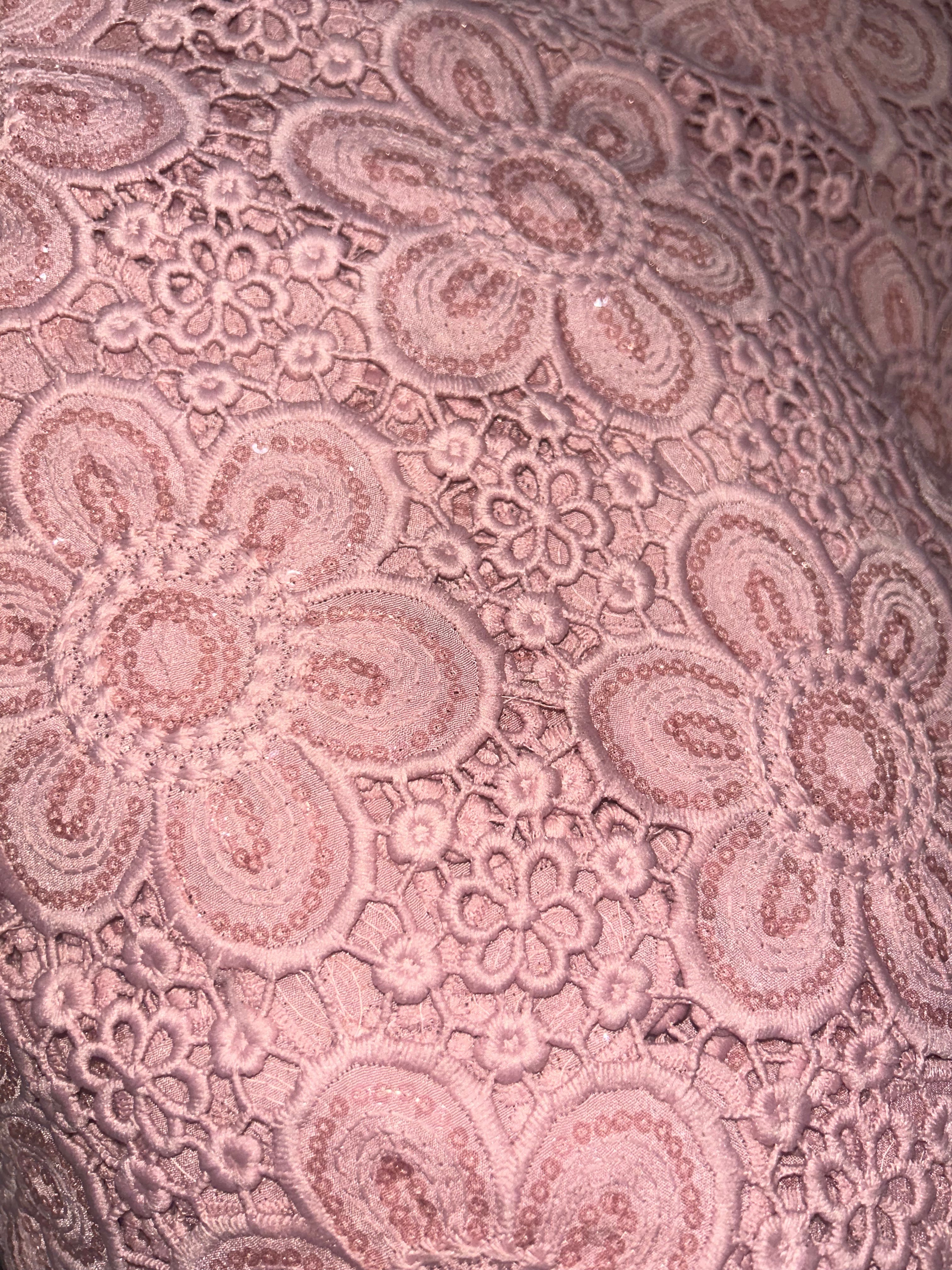 DUSTY ROSE PINK CUTWORK
