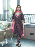 BLACK PINK DUPATTA SET