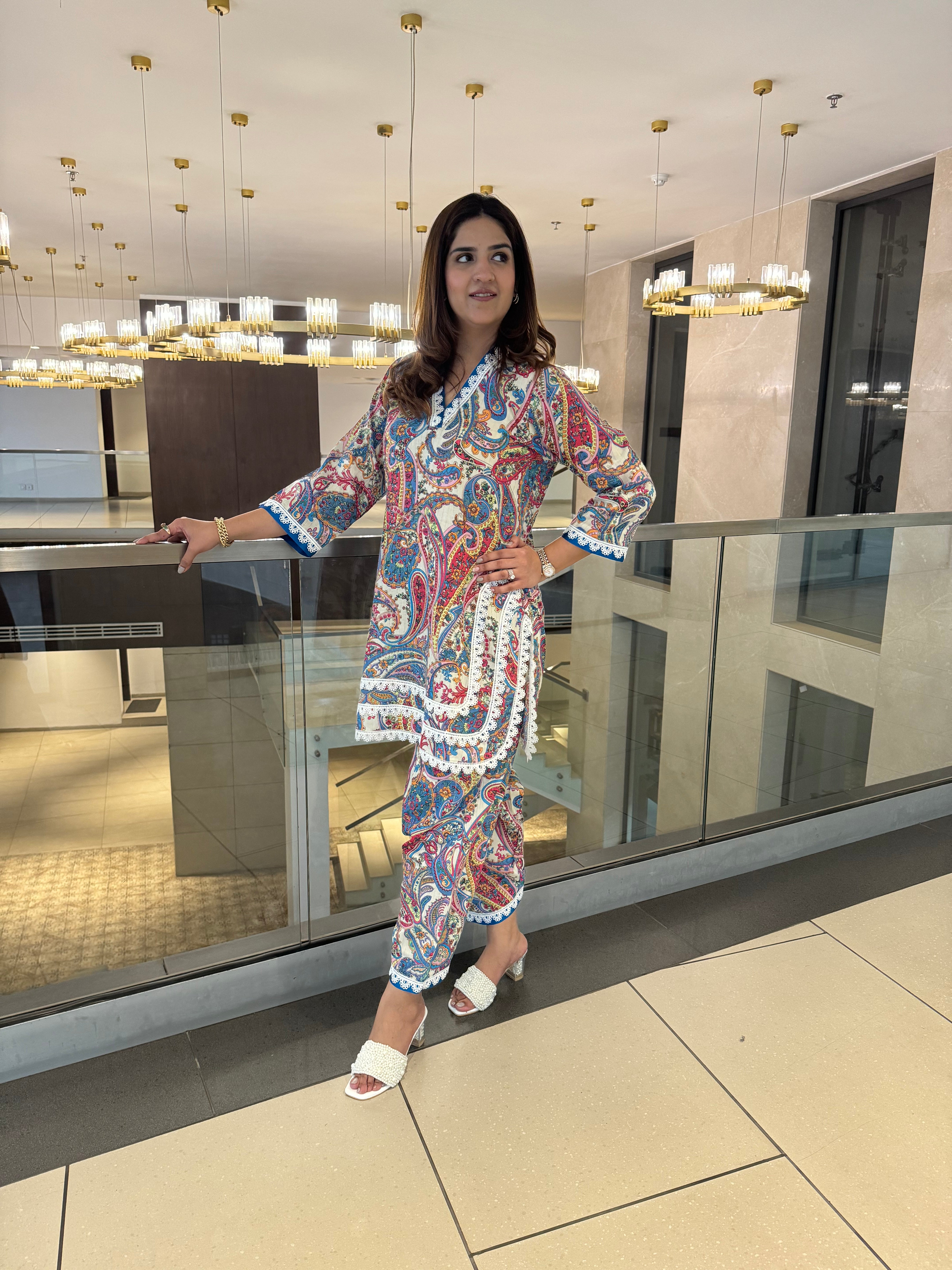 PRINTED PAISLEY COTTON SET