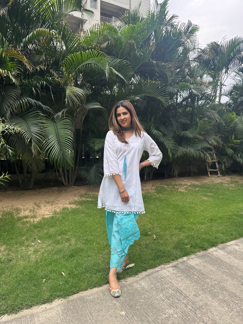 WHITE AQUA BLUE SET