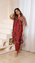 RED ROSE CHOGA SET