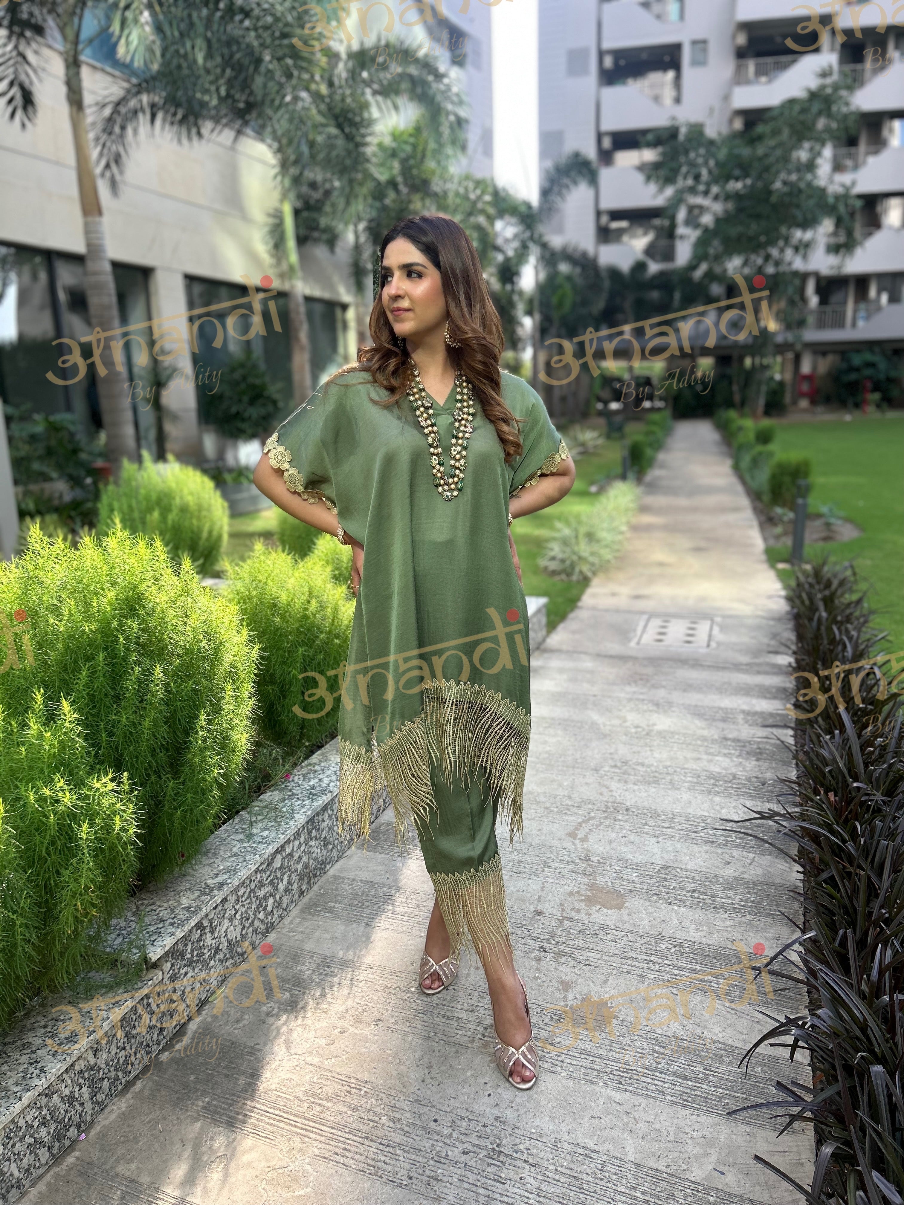 OLIVE GREEN GOLD SET