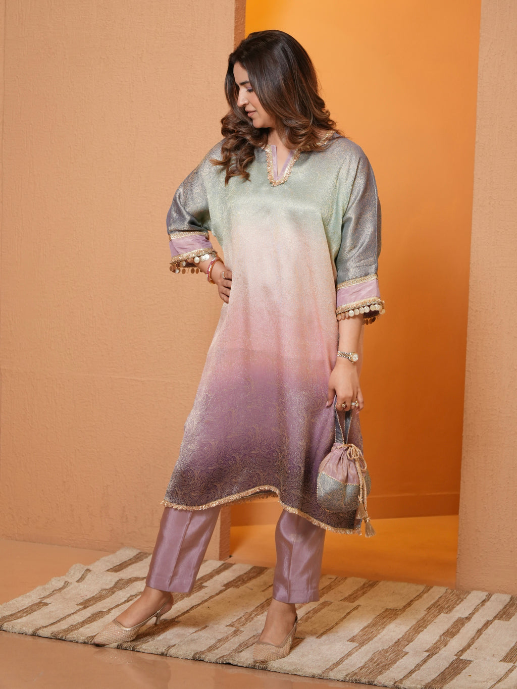 OMBRÉ SOFT BROCADE SET