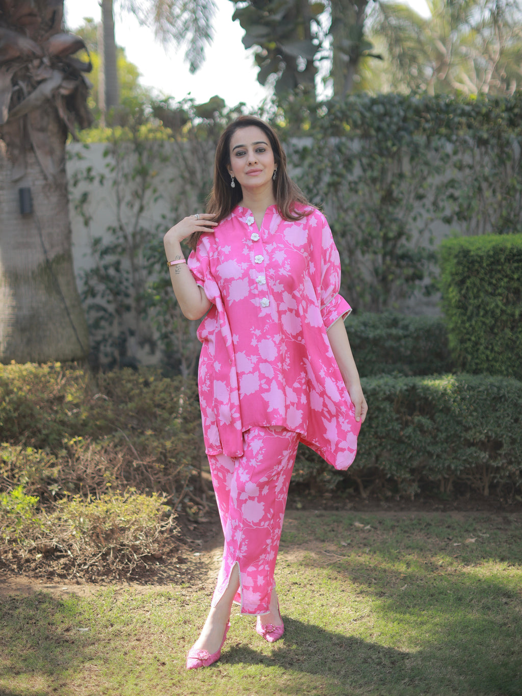 MUSLIN PINK FLORAL SET