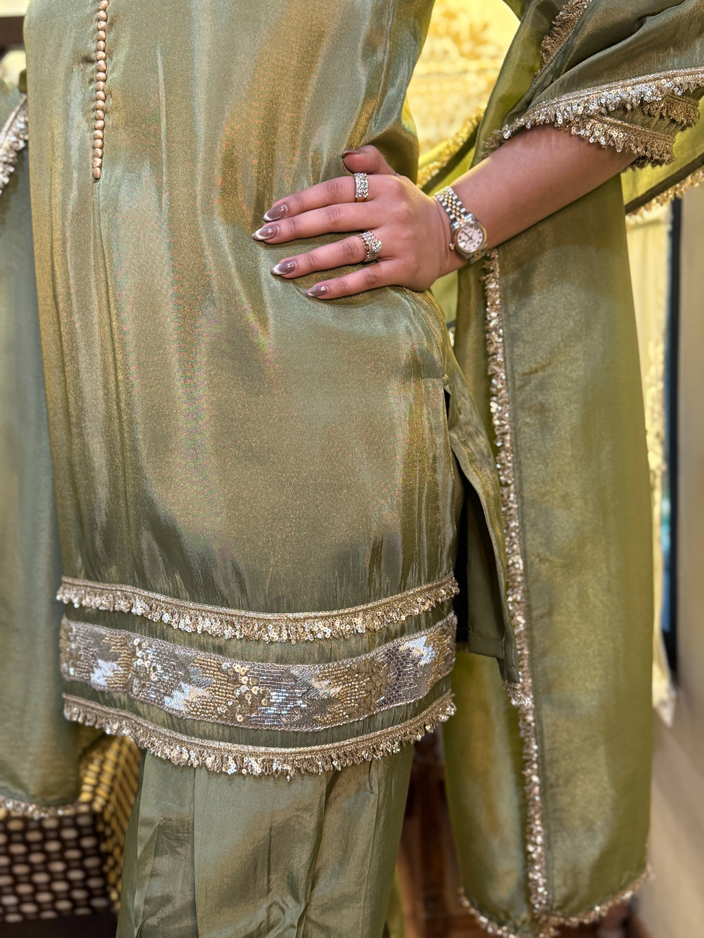 PISTACHIO GREEN FARSHI SET
