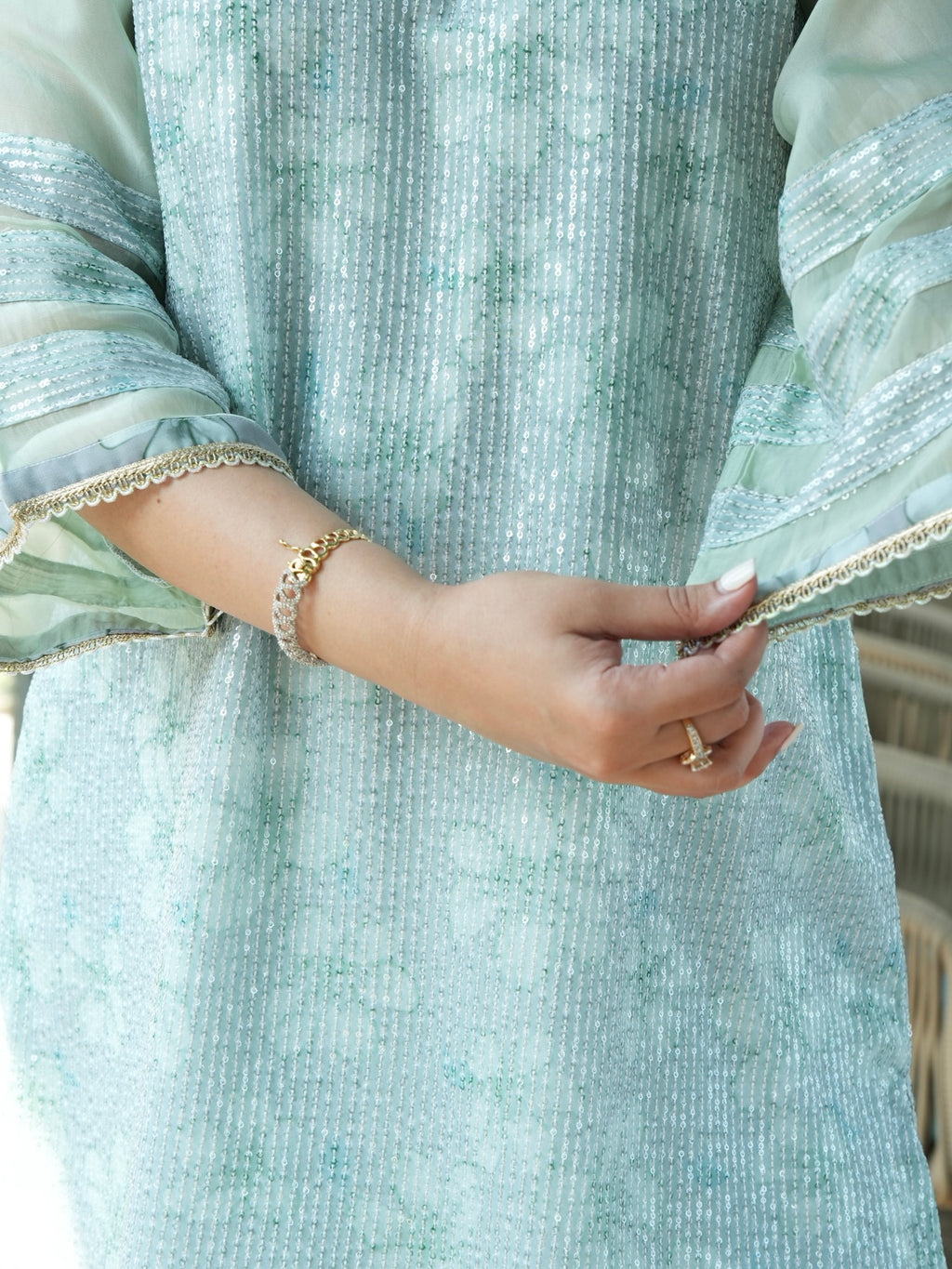 MINT SEQUINNED SET