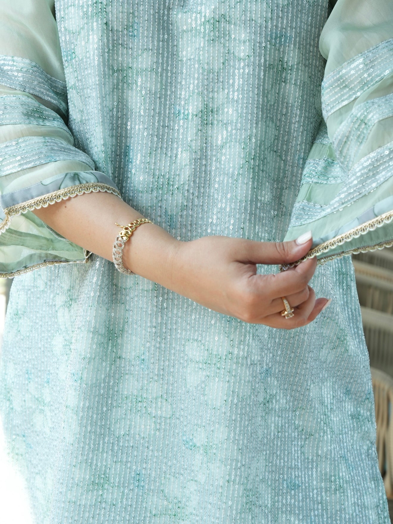 MINT SEQUINNED SET