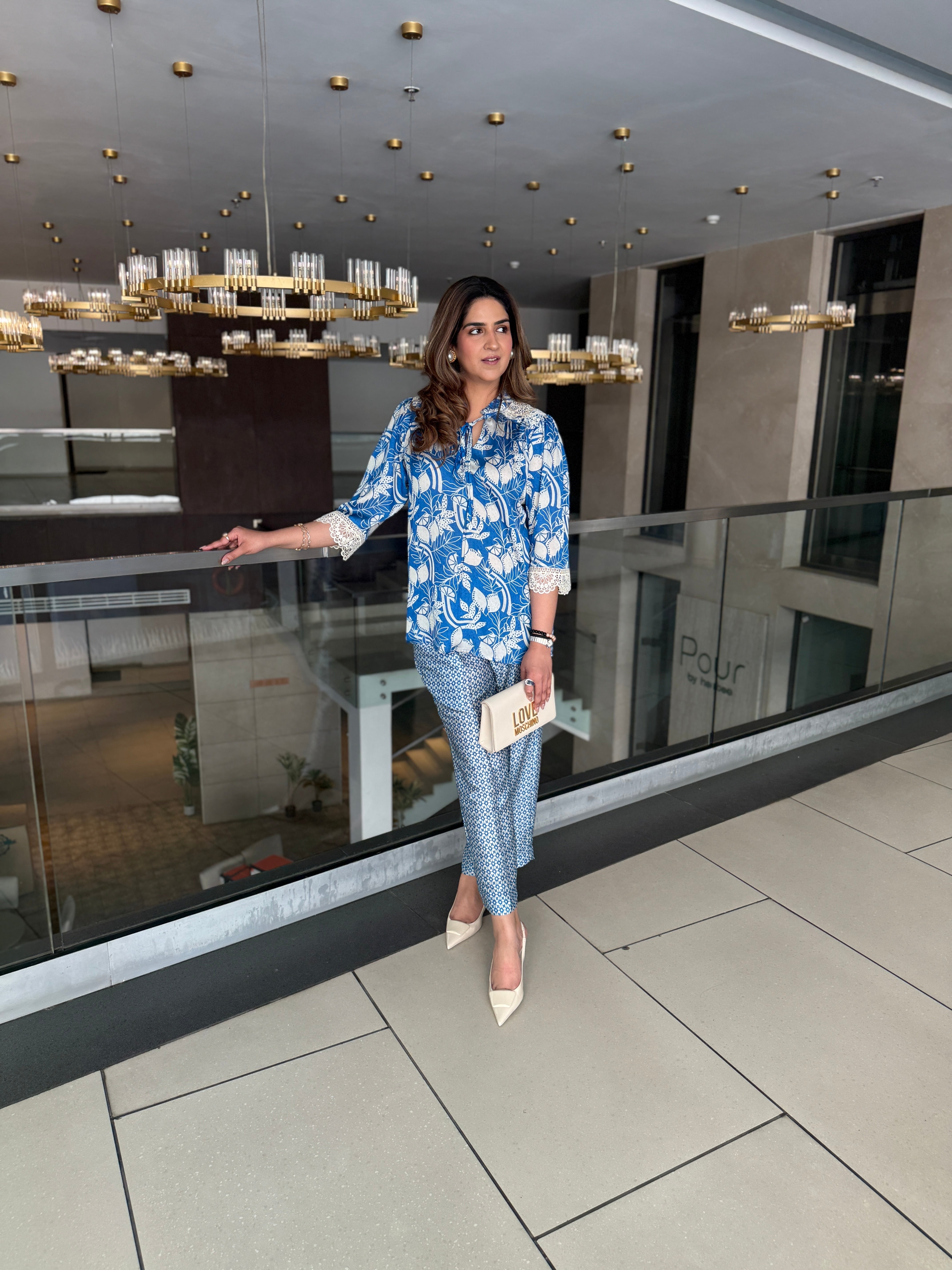 BLUE BLOOM COORD SET