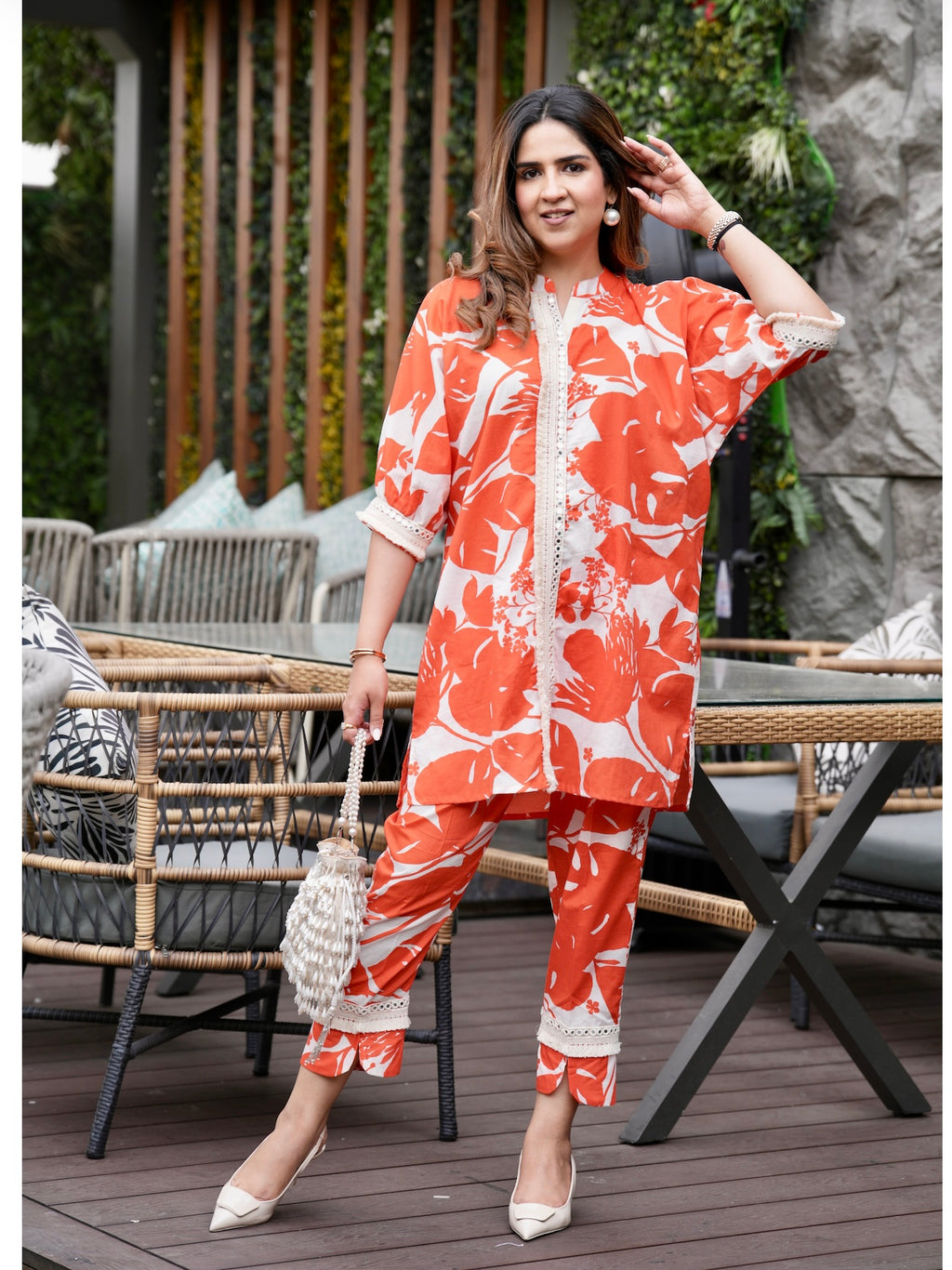 ORANGE&IVORY BOHO SET