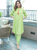 LIME GREEN KURTA SET