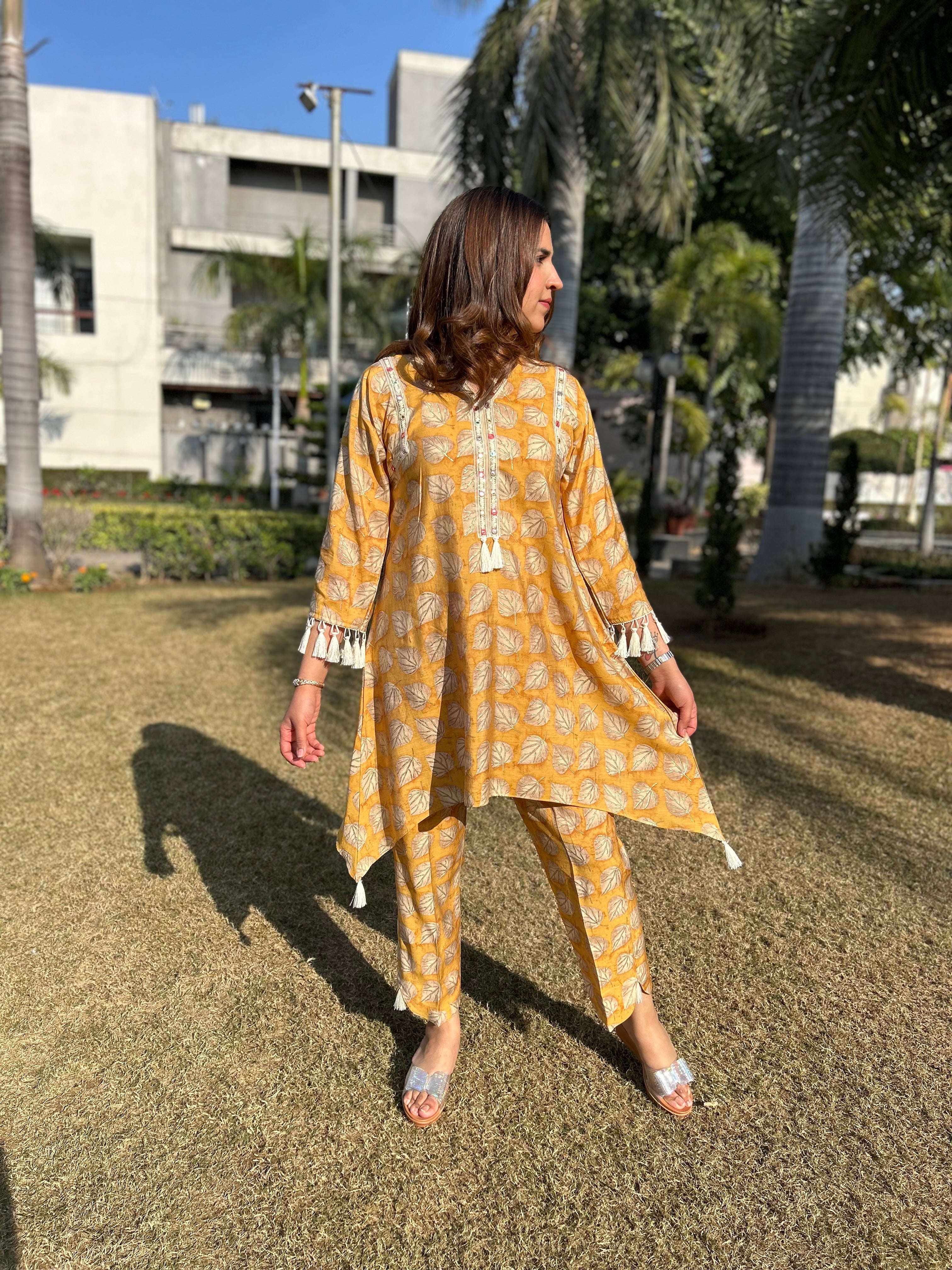 Yellow Leaf Print