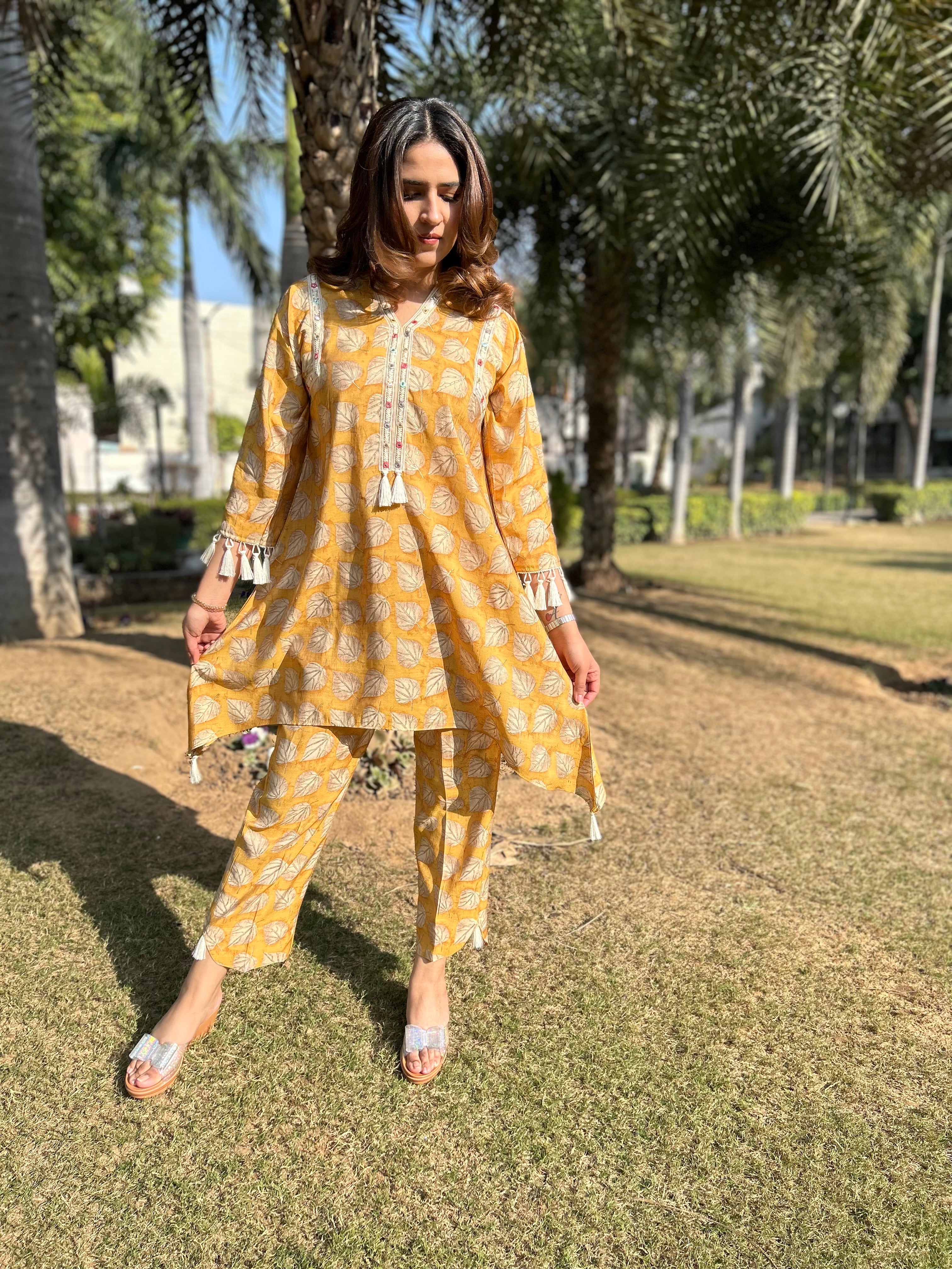 Yellow Leaf Print